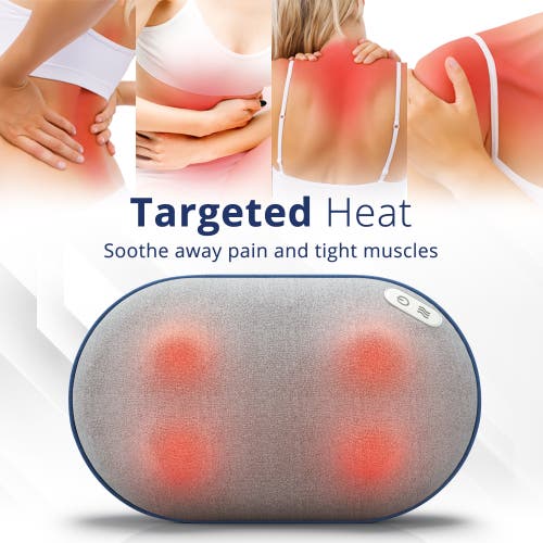 Miko Kumo Mini Wireless Massage Pillow With Heat In Blue