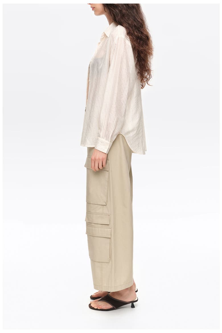 Straight striped shirt, Alternate, color, IVORY
