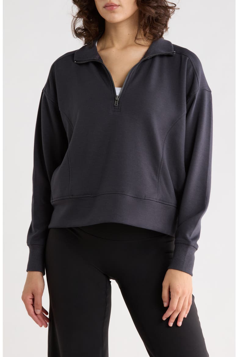 Adelaide Quarter Zip Sweatshirt, Main, color, PHANTOM
