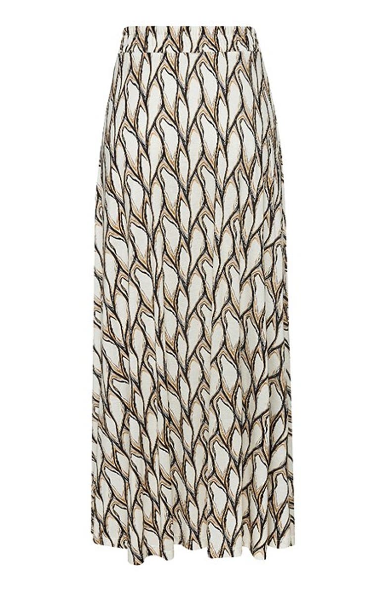 LASCANA Women's Side Slit Maxi Skirt, Alternate, color, Ivory Khaki