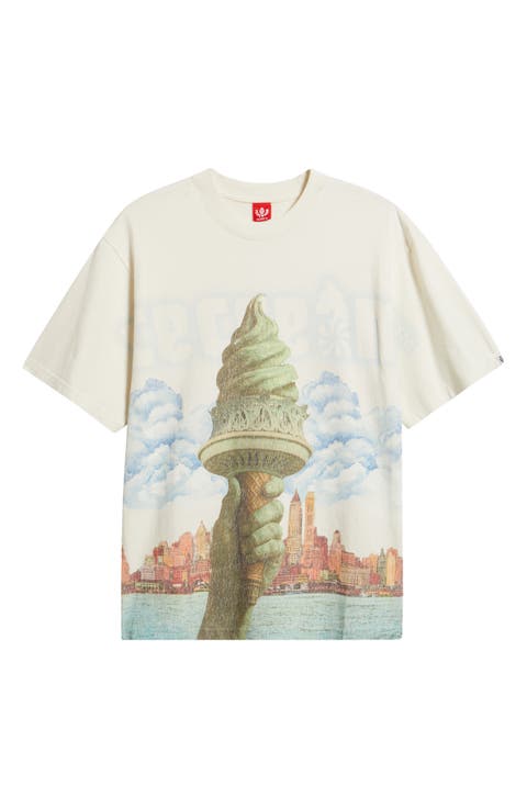 Custard Print Cotton T-Shirt