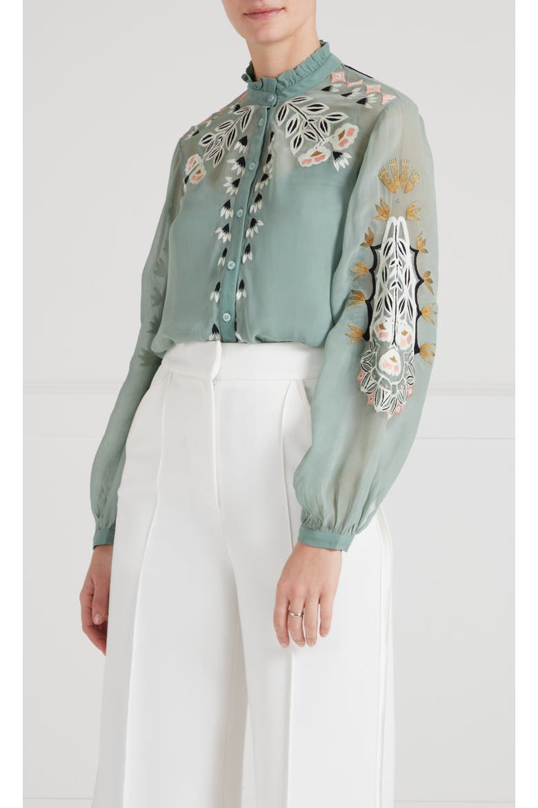 Rosalba Shirt, Main, color, Jade Green