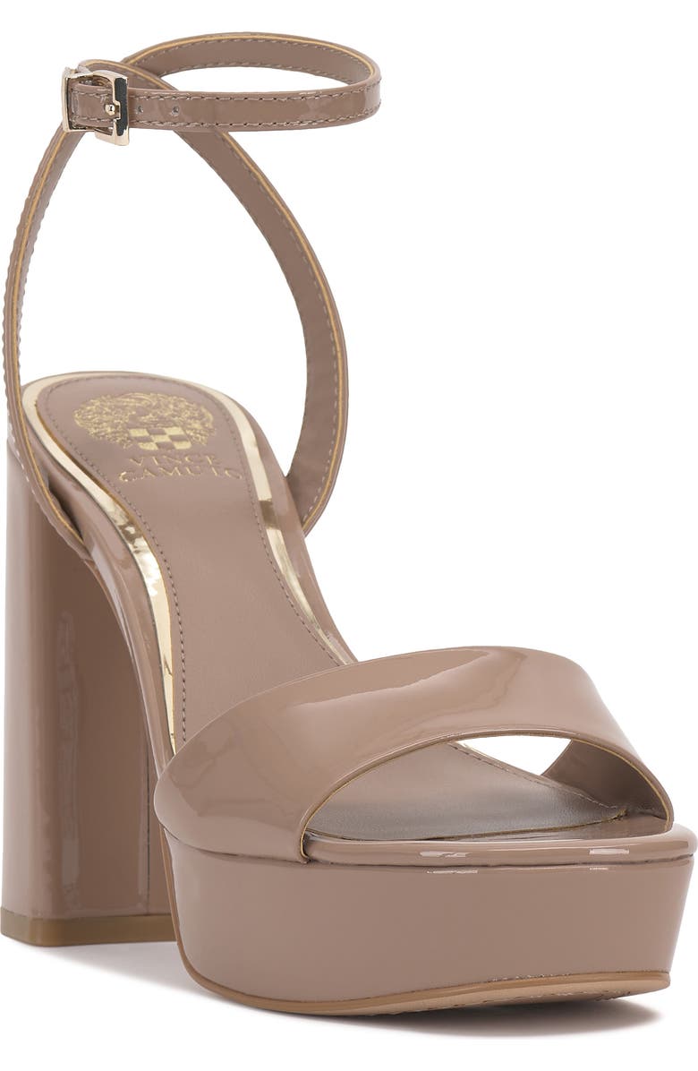 Vince Camuto Pendry Ankle Strap Platform Sandal, Main, color, Chai Latte
