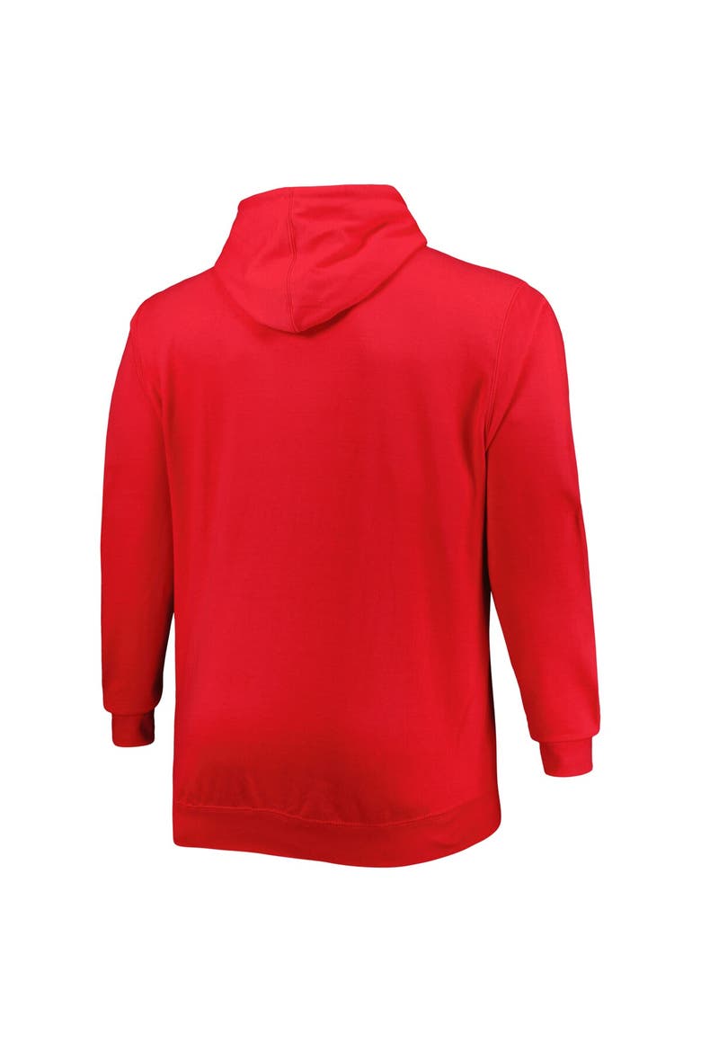 Men's Red Houston Rockets Big & Tall Heart & Soul Pullover Hoodie, Alternate, color, Red