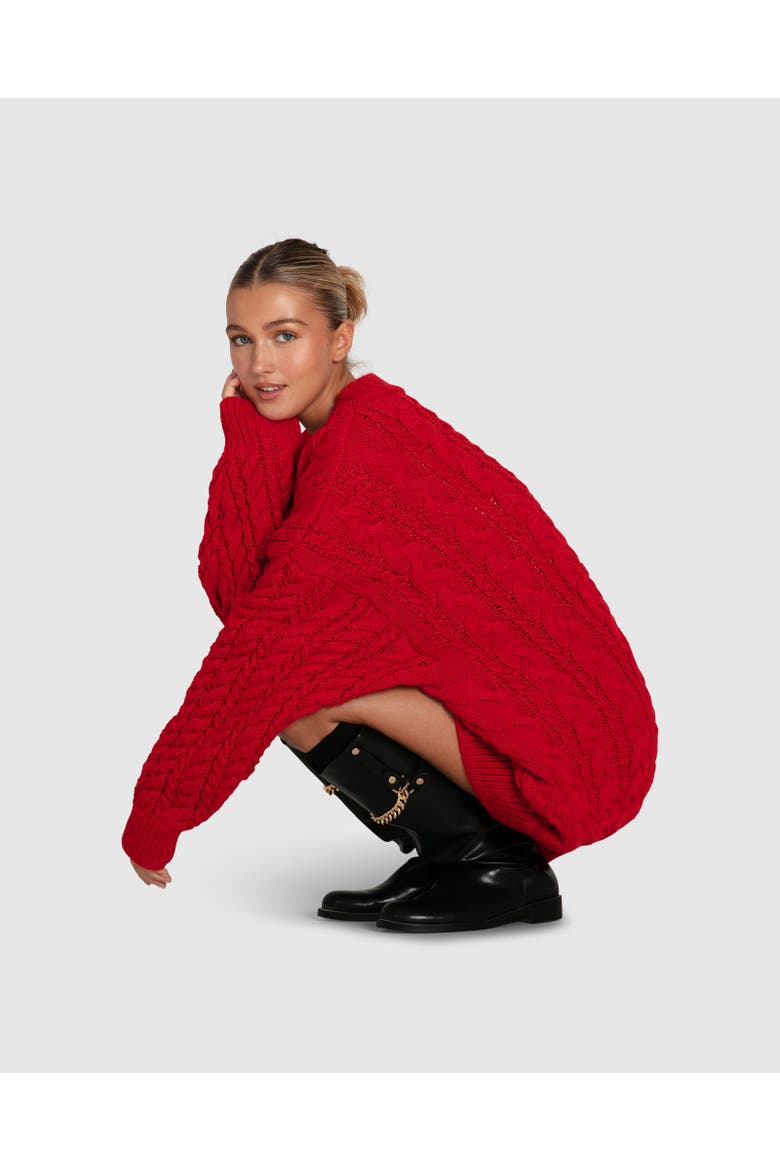 Still The One Chunky Oversize Knit, Alternate, color, Red