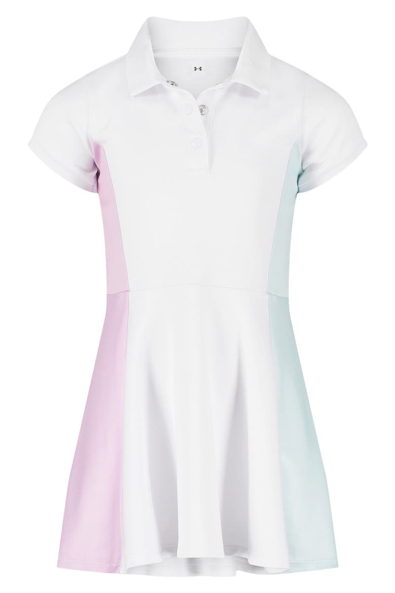 Kids' Colorblock Polo Dress, Main, color, WHITE