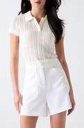 GUESS Pointelle Polo Sweater