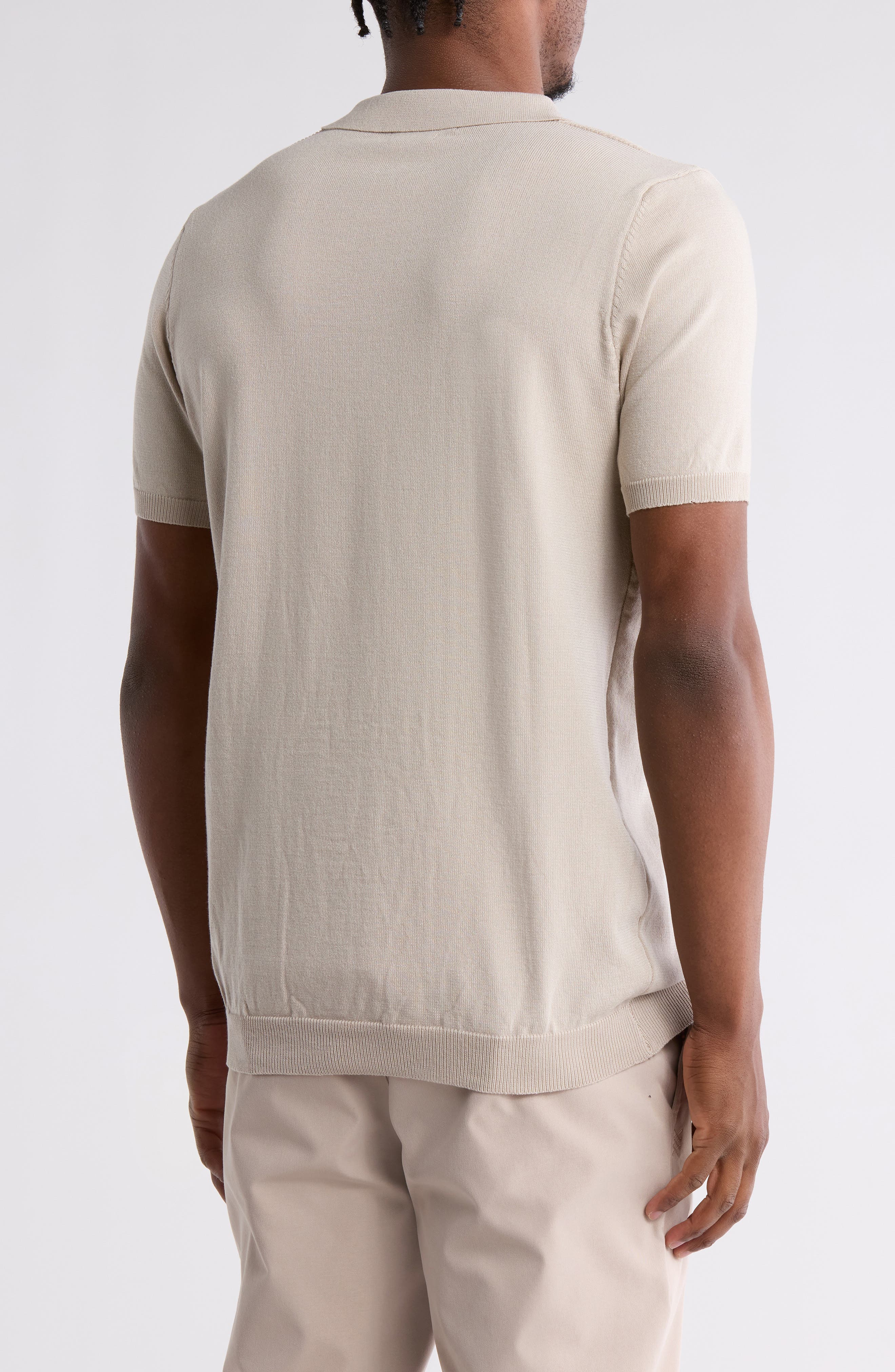 Slim Fit Sweater Knit Polo - image 4
