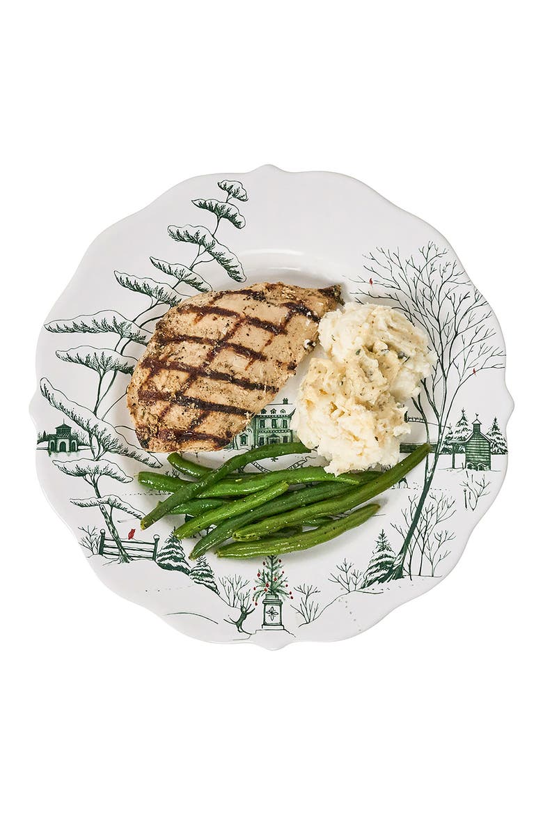 Country Estate Winter Frolic Dinner Plate, Alternate, color, EVERGREEN