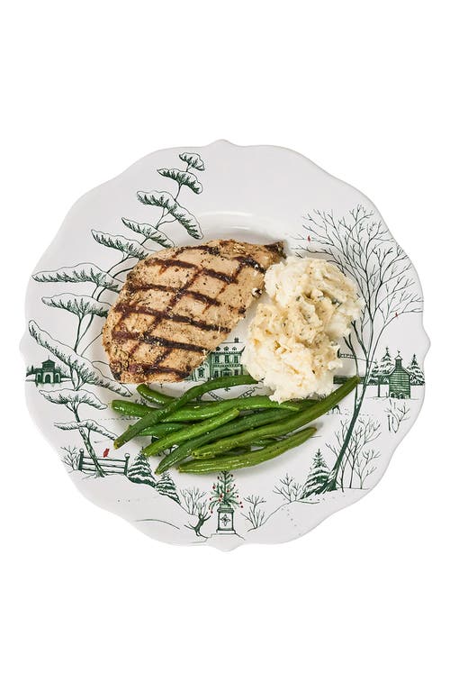 Juliska Country Estate Winter Frolic Dinner Plate In White