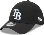 New Era Men's New Era Black Tampa Bay Rays Logo 39THIRTY Flex Hat