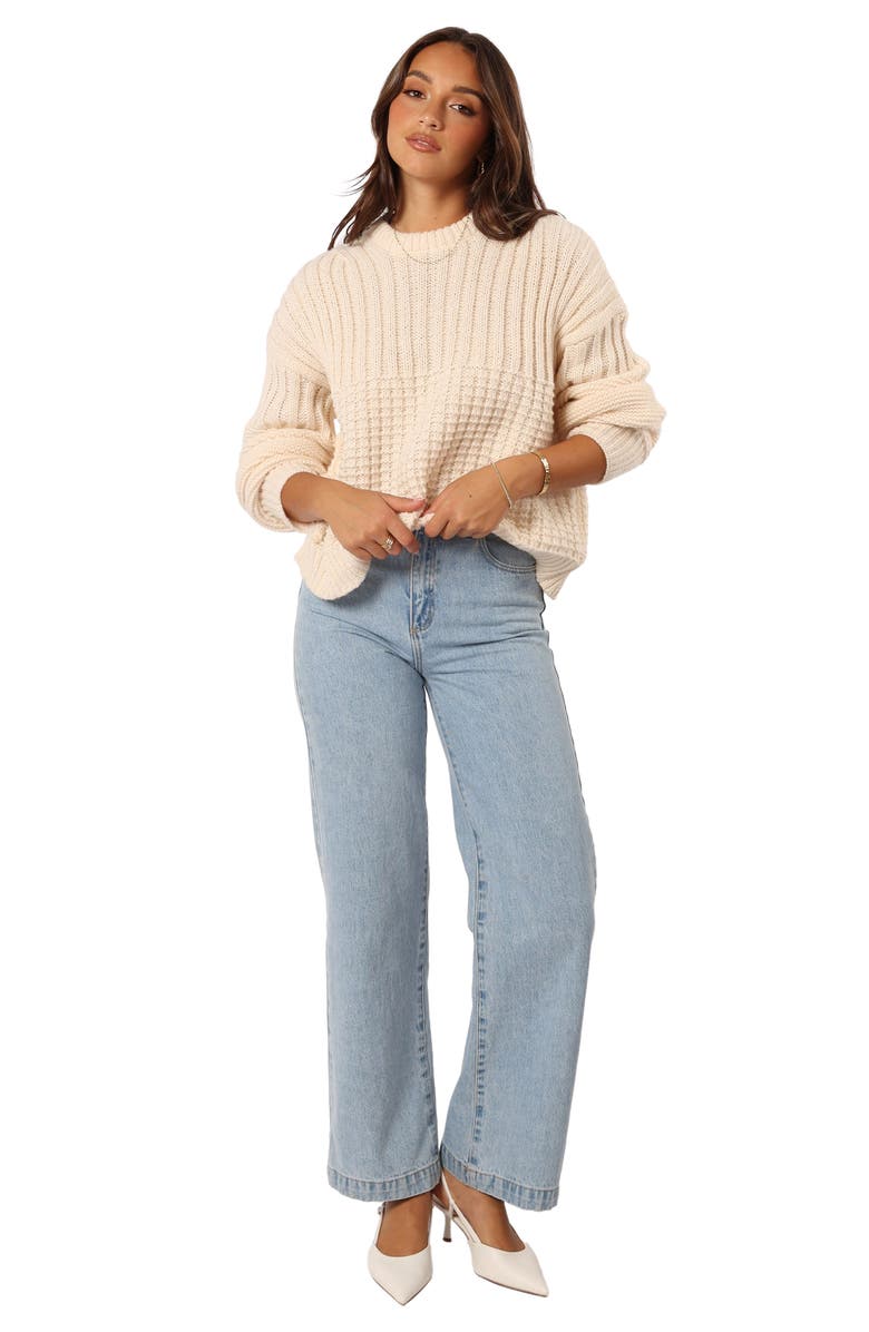 Petal & Pup Alegra Oversize Rib Crewneck Sweater, Alternate, color, 