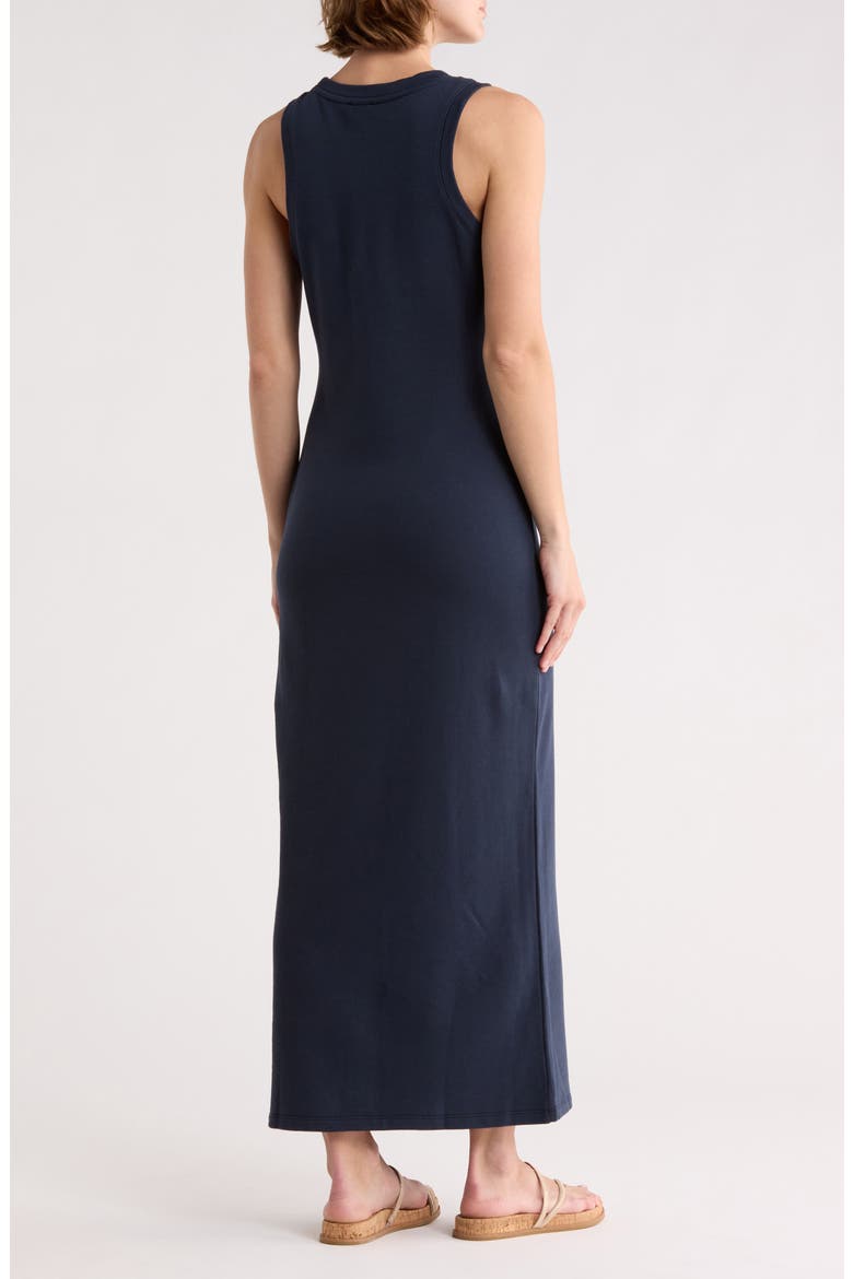 French Terry Midi Dress, Alternate, color, NAVY BLUE