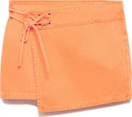 MANGO Wrap Denim Miniskirt