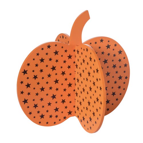 Transpac Large Mdf Pumpkin Die Cut Decorative Object For Halloween Decor In Orange