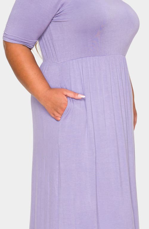 L I V D Eva Jersey Maxi Dress In Purple