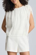Kenneth Cole Side Tie Open Stitch Top