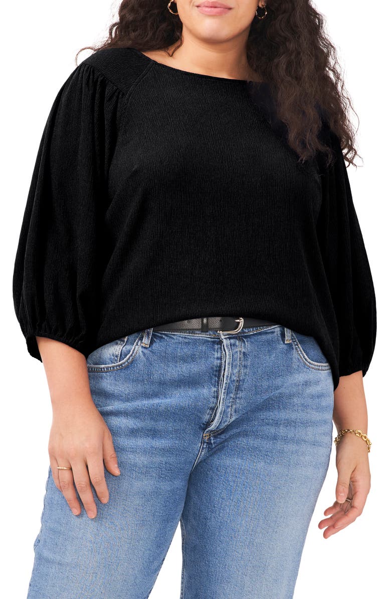 Vince Camuto Puff Sleeve Top, Main, color, 