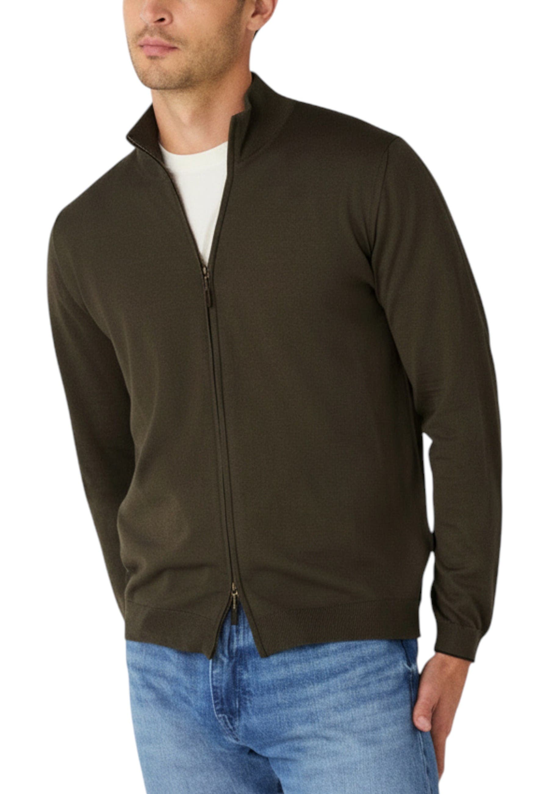 Dalton Full Washable Merino Zip Sweater - image 5