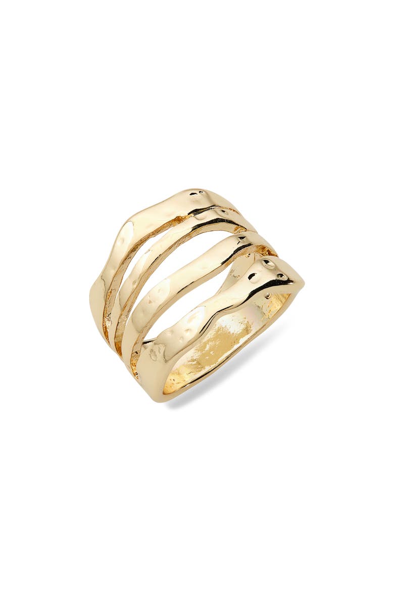Molten Stacked Band, Main, color, GOLD