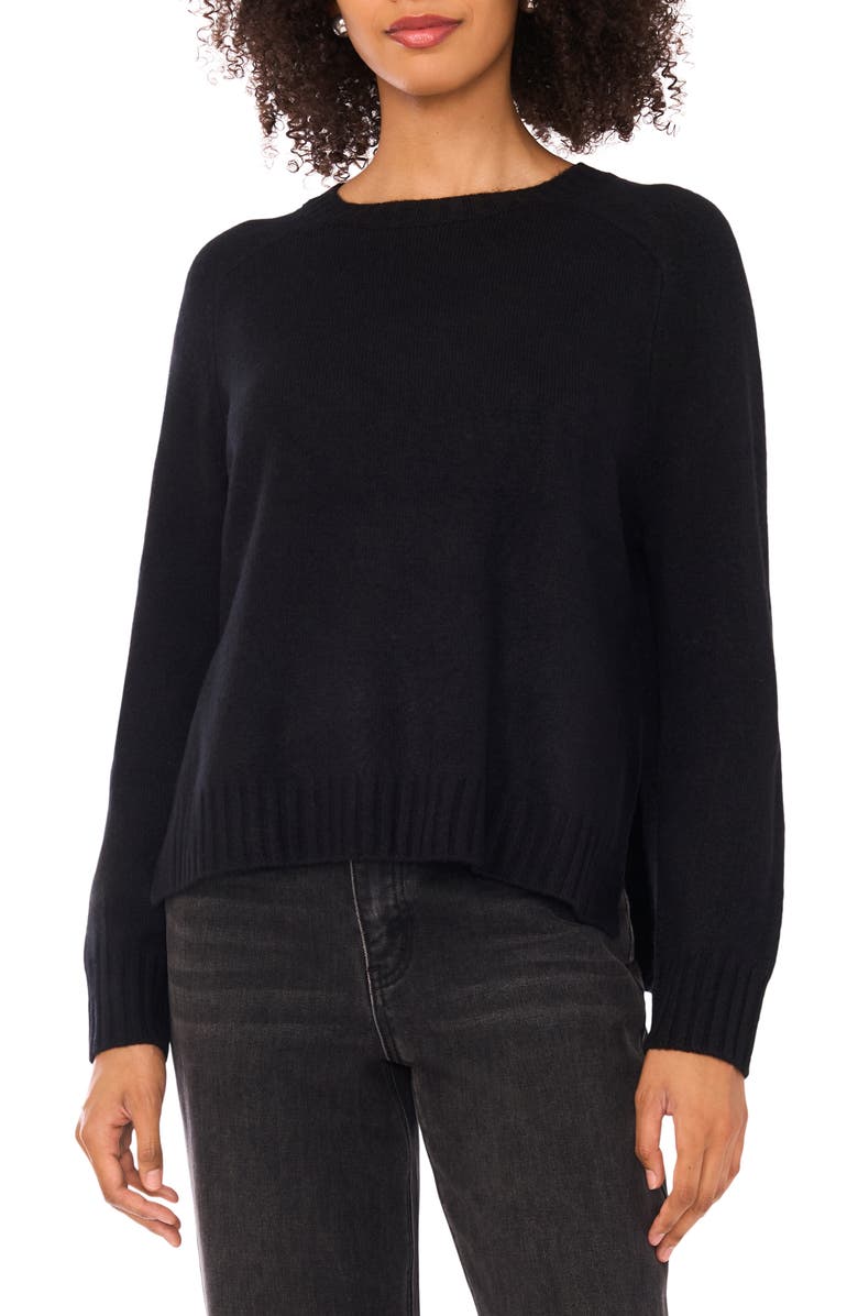 Halogen<sup>®</sup> Cozy Pullover Sweater, Main, color, Rich Black