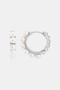 Dower & Hall Medium Timeless Pearl Huggie Hoops