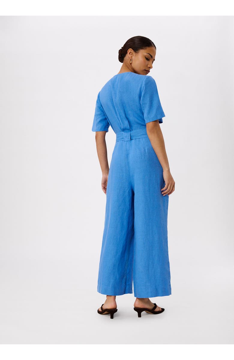 Whistles Fiona Linen Jumpsuit, Alternate, color, Blue