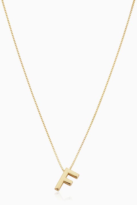 14K Gold Love Letter Initial Necklace