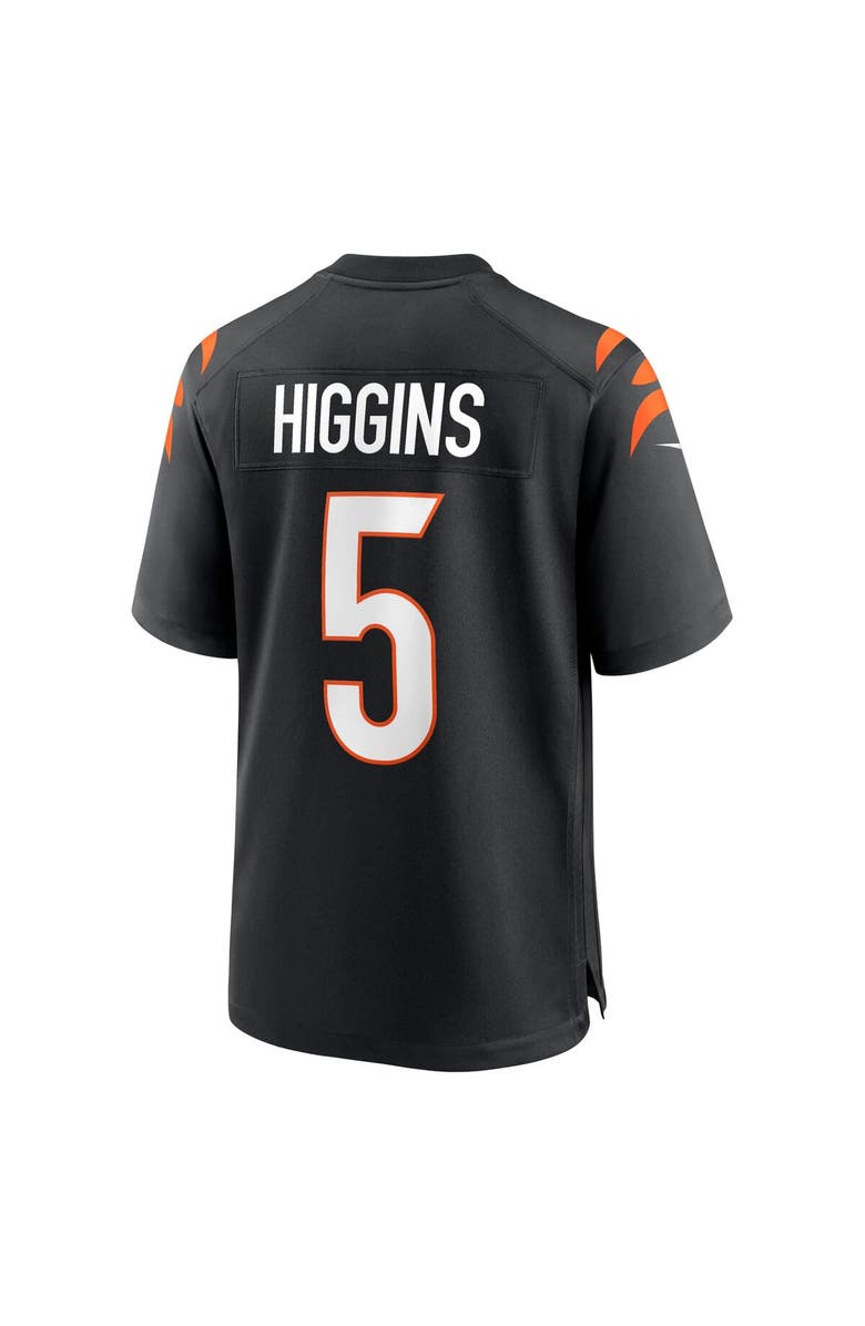 Nike Men's Nike Tee Higgins Black Cincinnati Bengals Game Player Jersey, Alternate, color, Black