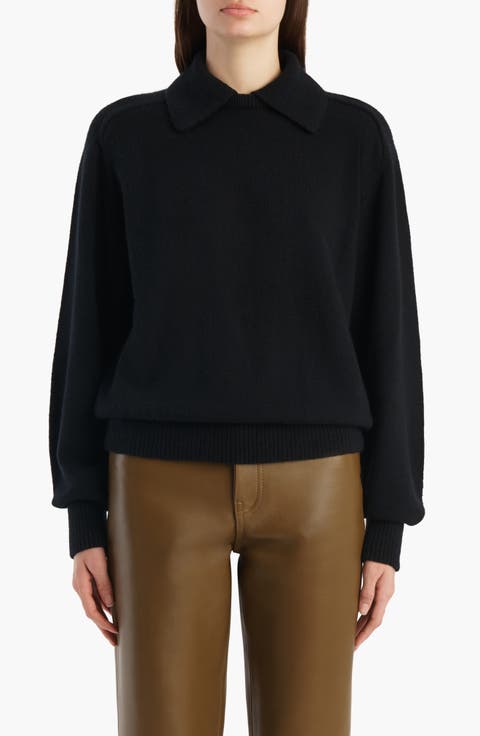 Jackson Stretch Wool & Cashmere Polo Sweater