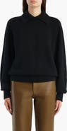 Khaite Jackson Stretch Wool & Cashmere Polo Sweater
