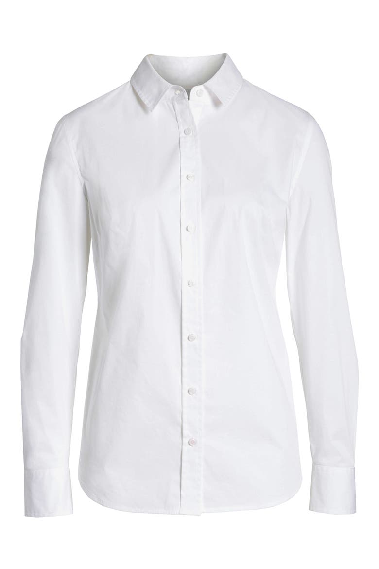 Stretch Poplin Shirt, Alternate, color, WHITE