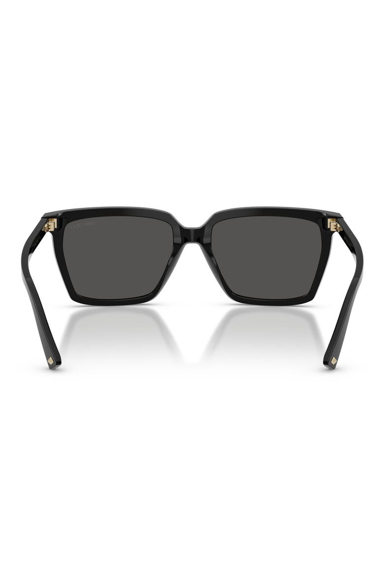 55mm Square Sunglasses, Alternate, color, BLACK / DARK GREY