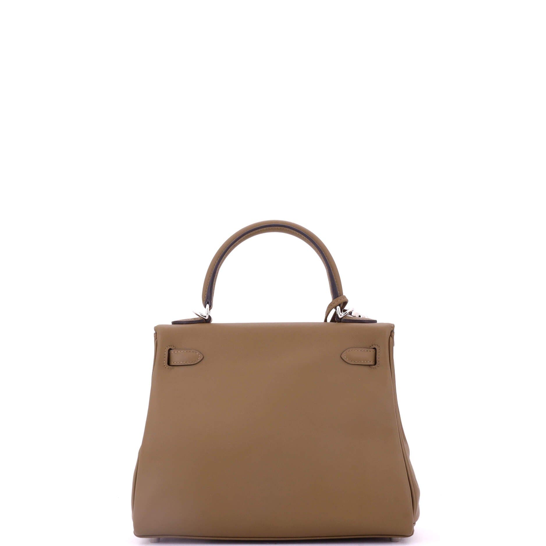 Pre-Owned Hermes Kelly Handbag Verso Swift with Palladium Hardware 25, Alternate, color, 