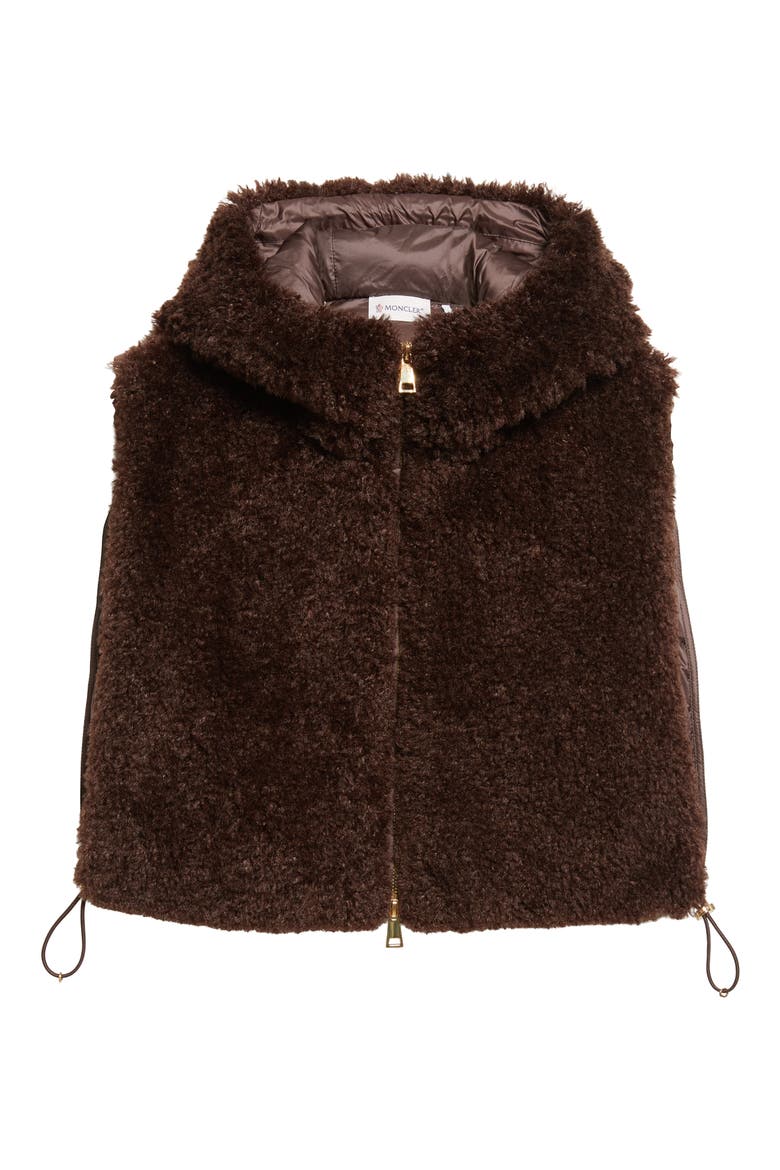 Teddy Fleece & Quilted Down Vest, Alternate, color, RAISIN