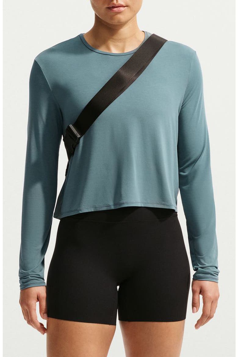 Zenvy Dri-FIT Long Sleeve Top, Main, color, MINERAL SLATE/ WHITE