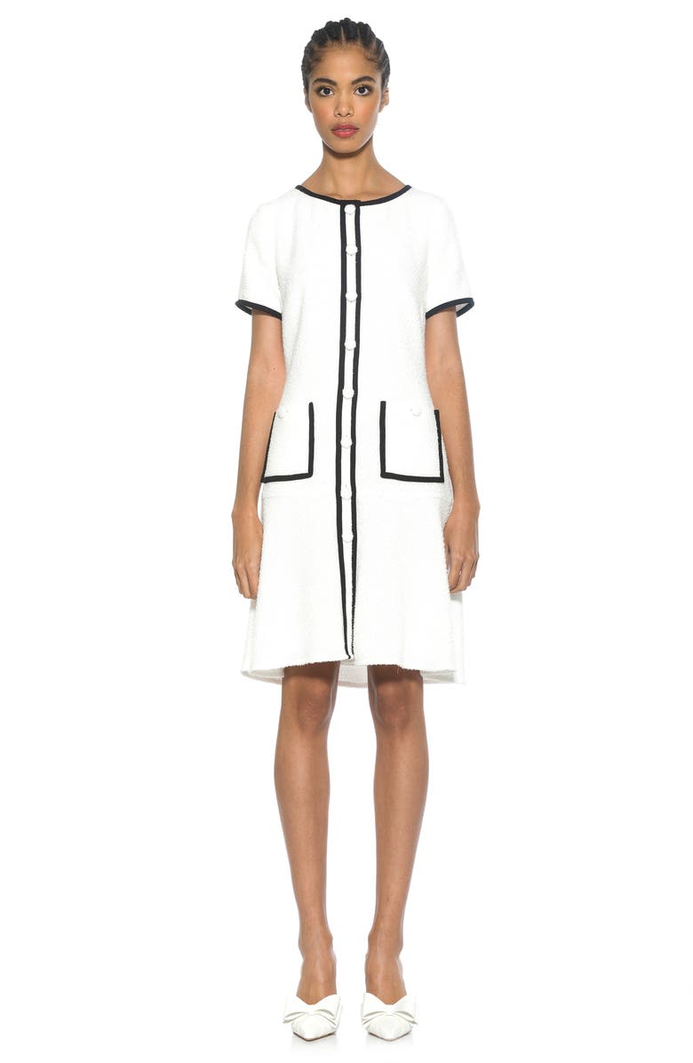 Alexia Admor Brecken Short Sleeve Tweed Dress, Alternate, color, 