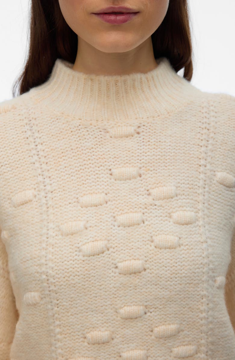 VERO MODA Kaia Oversize Mock Neck Sweater, Alternate, color, Birch