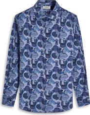 Bugatchi Julian Shaped Fit Stretch Cotton Button-Up Shirt