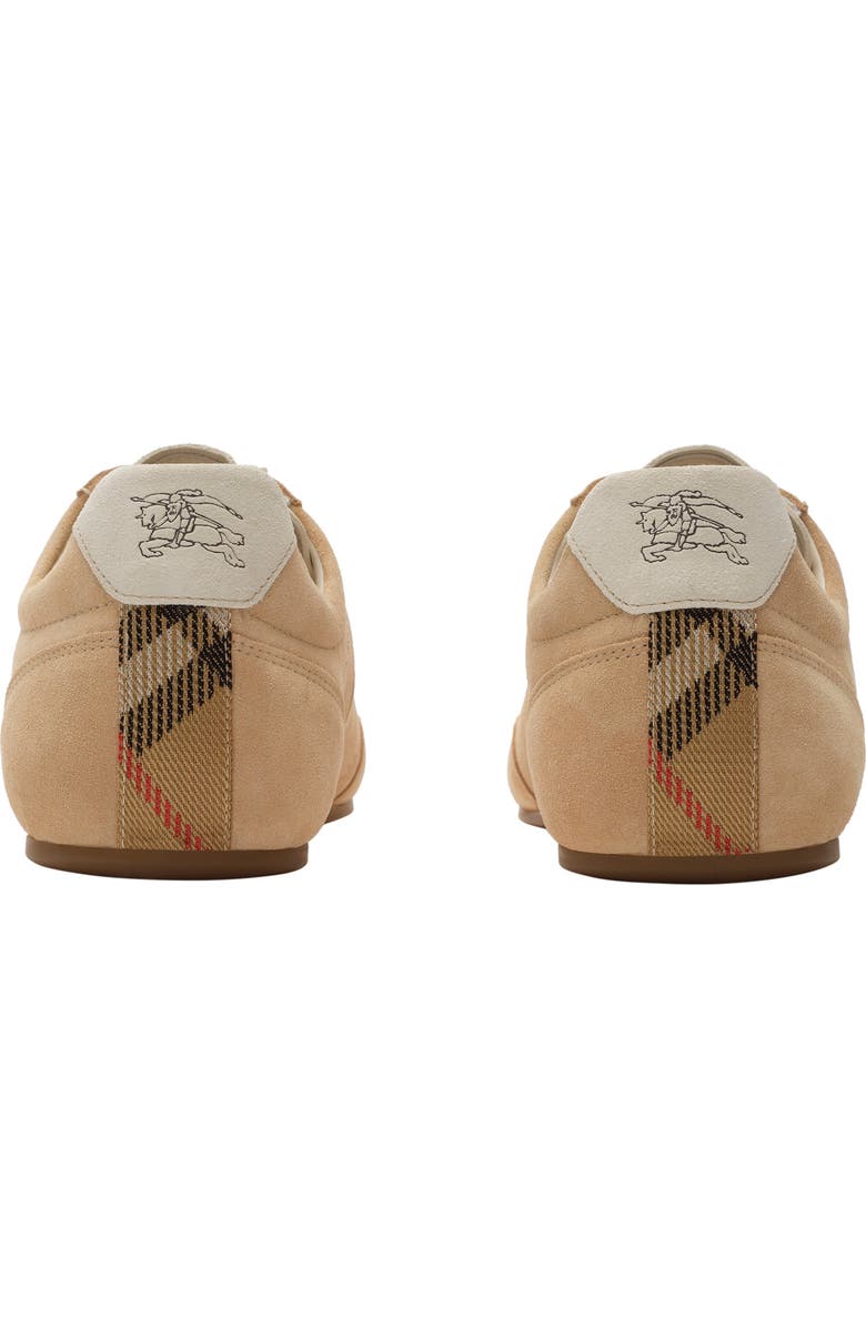 Burberry Suede Knight Runner Sneakers, Alternate, color, Flax/Dove Beige