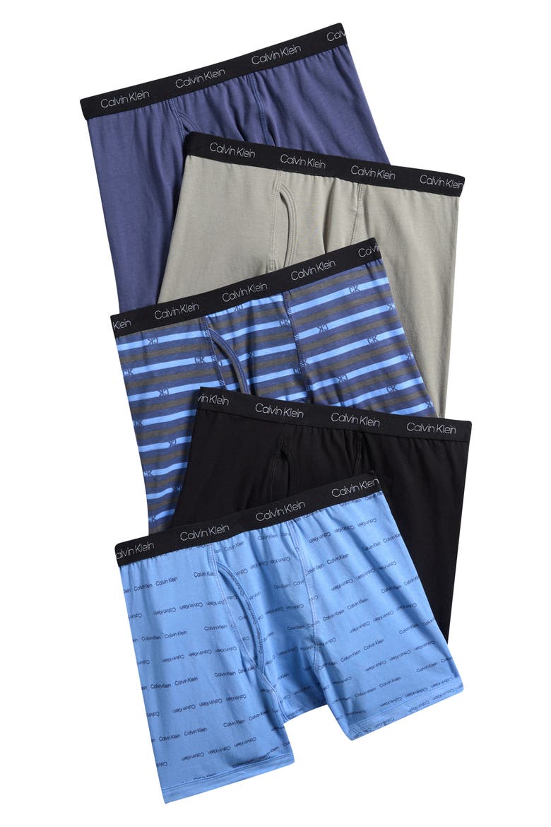Kids' Assorted 5-Pack Boxer Briefs, Main, color, CKVARSITYSTRP