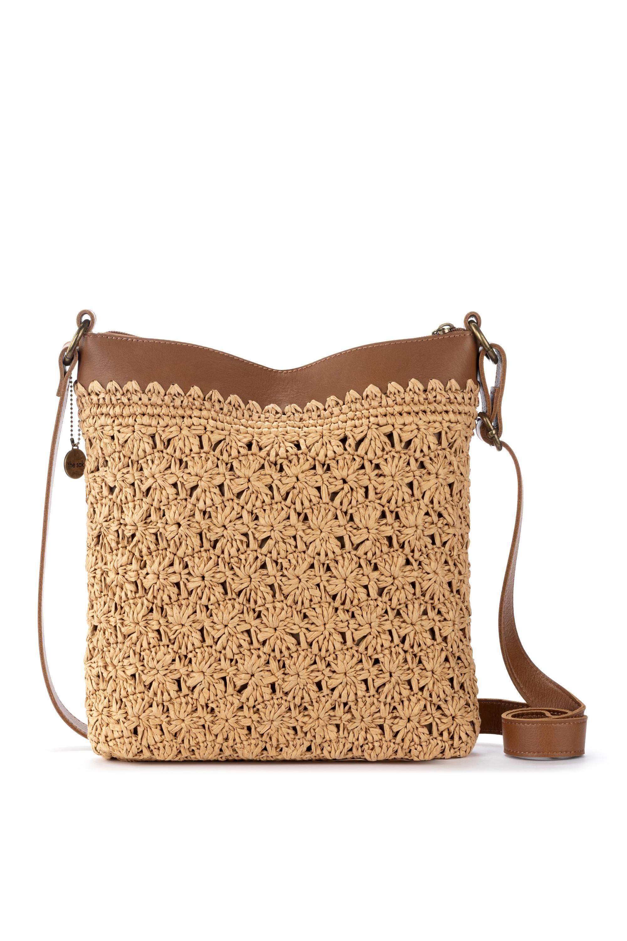 Lucia Crossbody Leather Bag, Alternate, color, Natural Primrose Straw