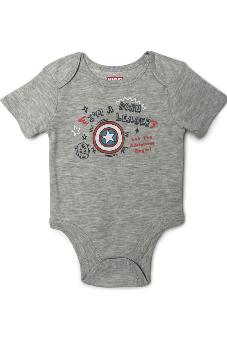 5-Pack One Piece Bodysuits, Alternate, color, Avengers Blue Grey