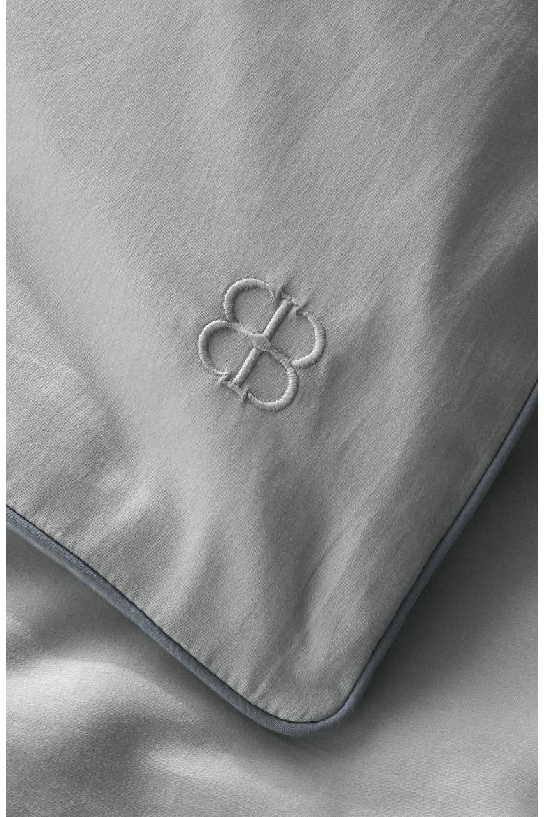 Signature Piped Edge Duvet Set, Alternate, color, SHORE/ BLUESTONE