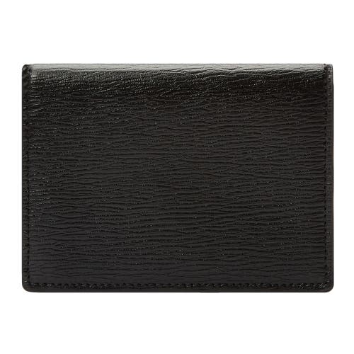 Wolf W Gusset Card Case In Black