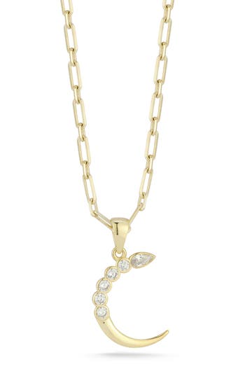 Sphera Milano Moon Pendant Necklace In Gold