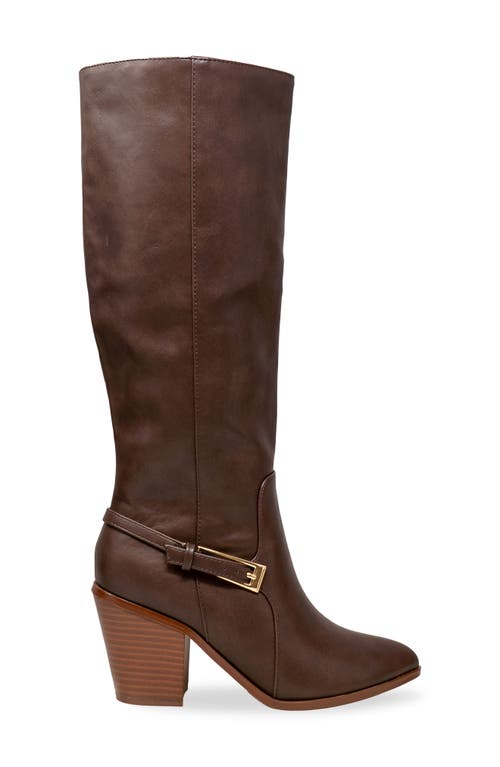 Chase & Chloe Chase And Chloe Slouch Knee High Boot In Brown