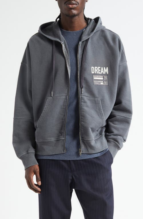 Golden Goose Gender Inclusive Journey Zip Graphic Hoodie In Gray