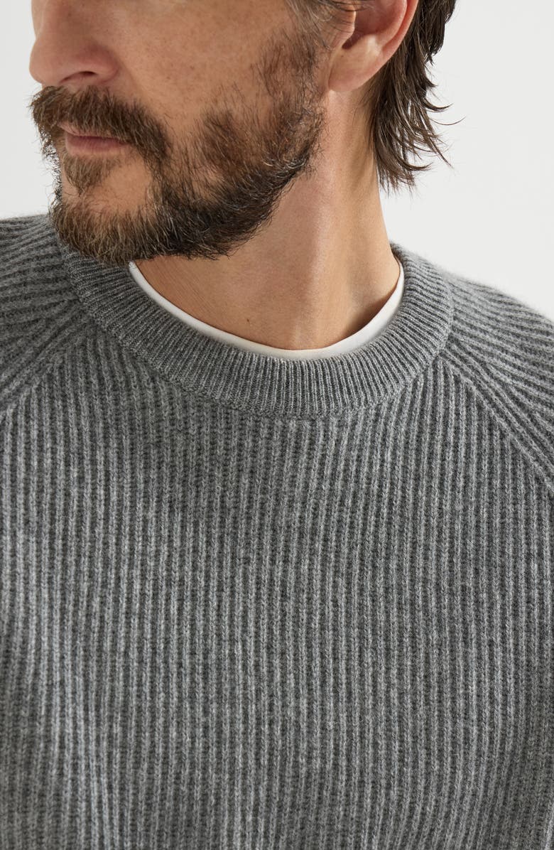 Brunello Cucinelli Cashmere sweater, Alternate, color, Dark Grey
