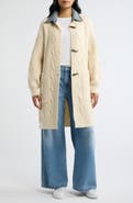 CITY BLUES Denim Collar Cable Long Cardigan